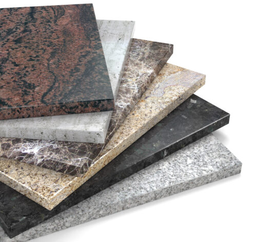 Natural Stone Tiles Marble Granite Samples Palette Stack