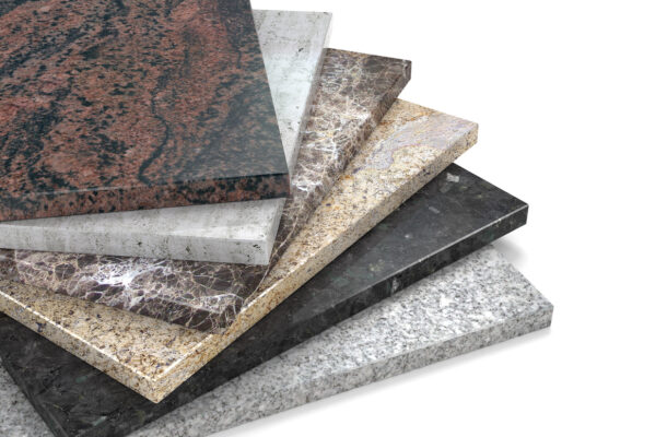 Natural Stone Tiles Marble Granite Samples Palette Stack