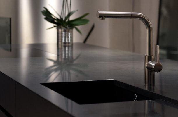 Granite Sink And Stylish Faucet