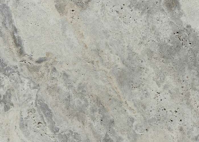 a gorgeous Silver and beige natural stone travertine paver 30mm with honed/tumbled finish. Supplied in cross cut/unfilled form by Atlas Tile and Stone