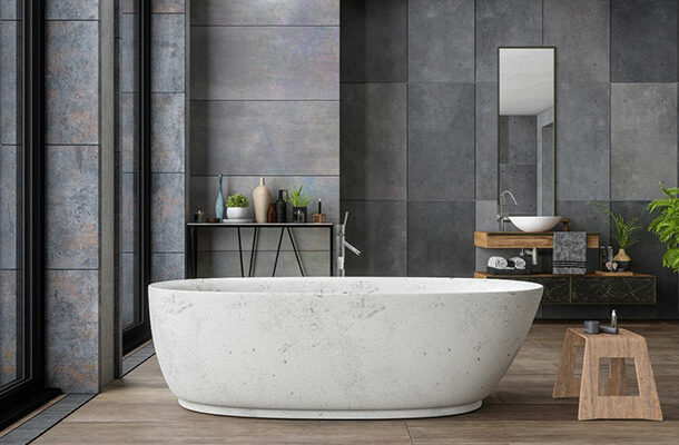 Modern Bathroom Stone Wall Tile Porcelain Tile Floor Interior Design Atlas Tile And Stone 11
