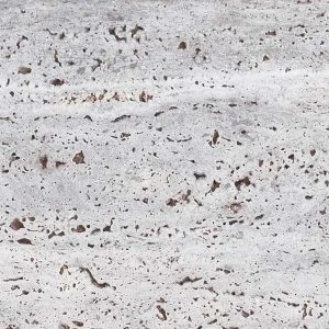 A dark silver-brown vein cut travertine tile with raw finish. A high end natural product for luxury rooms. Choice of interior designer and architectures. Atlas Tile and Stone.